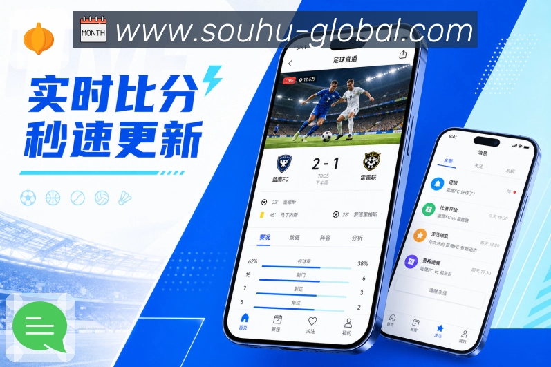 搜狐体育App亮点展示：核心赛况、状态提示、数据说明与互动入口